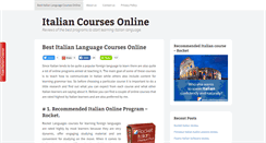 Desktop Screenshot of learnitalianlanguageonline.net